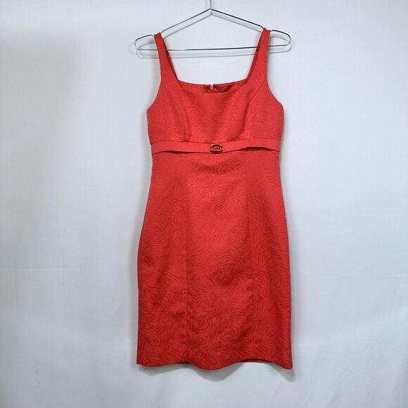 Tahari Coral Sleeveless Knee Length Sheath Textured Dress Women's Size 4 - Picture 1 of 6